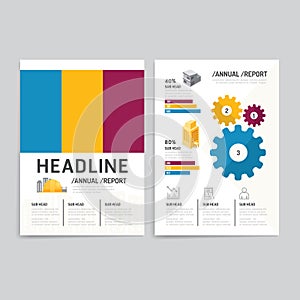 Vector brochure, flyer, magazine cover booklet poster design template.layout building business annual report set of corporate ide