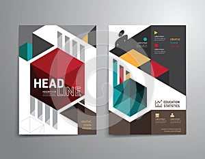 Vector brochure, flyer, magazine cover booklet poster design. photo