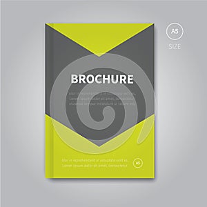 Vector brochure flyer template design a5 size