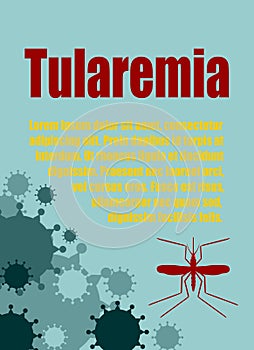 Vector brochure, report or flyer design template. Tularemia relative