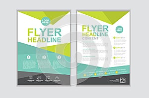 Vector brochure template design Set L