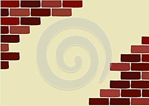 Vector broken brick wall