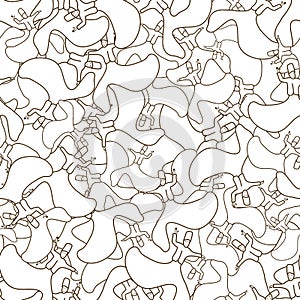 Vector Brown and white Sufi dancers Dervish background pattern