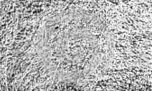 Distressed halftone grunge black and white vector texture -texture of concrete floor background for creation abstract.