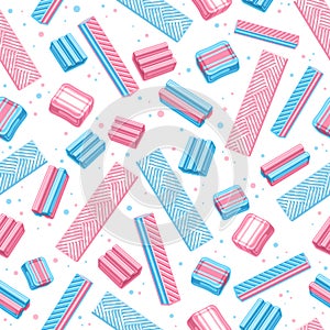 Vector Bubble Gum Seamless Pattern