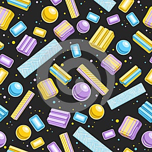 Vector Bubble Gum Seamless Pattern