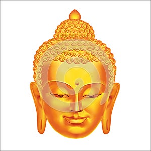 Vector Buddha head
