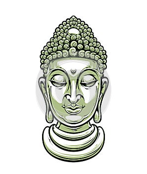 Vector buddha head