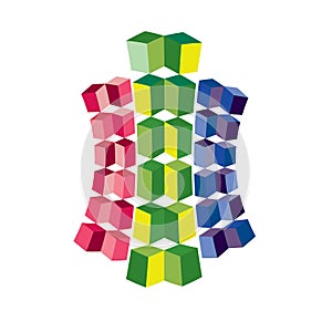 Vector building clours and white on white back ground