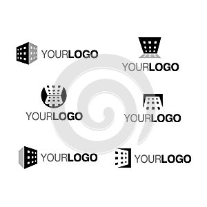 Vector building company logo mono