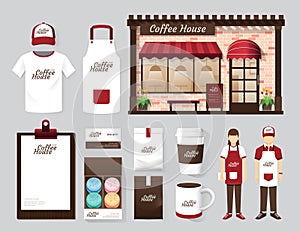 Vector buildings restaurant and cafe shop front design, flyer, m