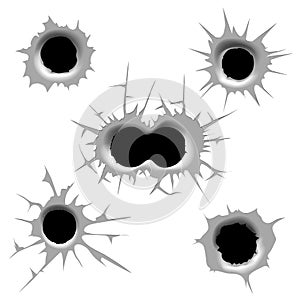 Vector bullet hole photo