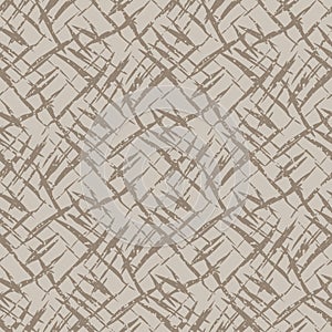 Vector burlap effect seamless pattern background. Hessian fiber texture fabric style beige and brown grid backdrop