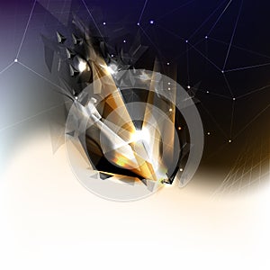 Vector bursting comet futuristic background