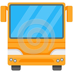 Vector bus illustration city transport icon front view
