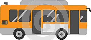 Vector Bus Passenger on White Background