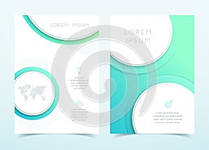 Vector Business Blue 3d Page Template Design