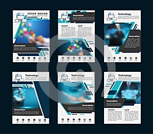 Vector business brochure flyer design layout template in A4 size