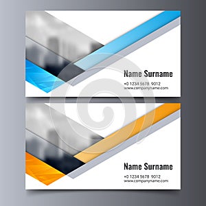 Vector business card template. Creative corporate identity layout.