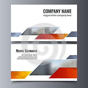 Vector business card template. Creative corporate identity layout.