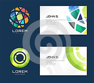 Vector business card template set