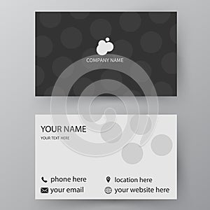 Vector business card template. Visiting card for business and pe