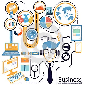 Vector business communications market worldwide