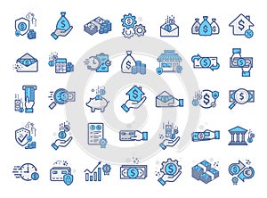 Vector Business and Finance Icons Set.