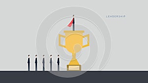 Vector business finance.  Leadership concept,  manages financial growth . Vector illustration flat design