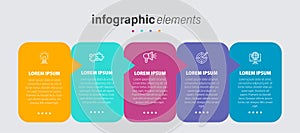 Vector business Infographic elements template. Modern concept design with numbers 4 options or steps banner design.