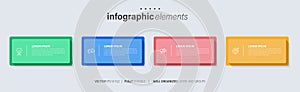 Vector business Infographic elements template. Modern concept design with numbers 4 options or steps banner design.