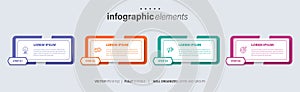 Vector business Infographic elements template. Modern concept design with numbers 4 options or steps banner design.