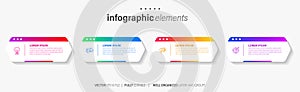 Vector business Infographic elements template. Modern concept design with numbers 4 options or steps banner design.