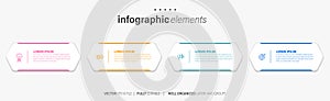 Vector business Infographic elements template. Modern concept design with numbers 4 options or steps banner design.