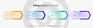 Vector business Infographic elements template. Modern concept design with numbers 4 options or steps banner design.