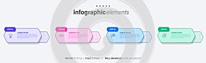 Vector business Infographic elements template. Modern concept design with numbers 4 options or steps banner design.