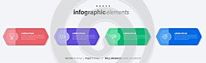 Vector business Infographic elements template. Modern concept design with numbers 4 options or steps banner design.