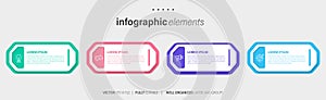 Vector business Infographic elements template. Modern concept design with numbers 4 options or steps banner design.