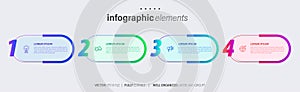 Vector business Infographic elements template. Modern concept design with numbers 4 options or steps banner design.