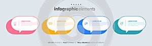 Vector business Infographic elements template. Modern concept design with numbers 4 options or steps banner design.