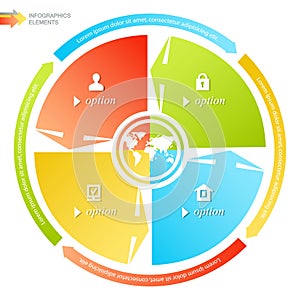 Vector Business Infographics four stages with