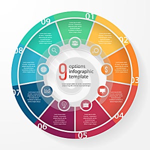 Vector business pie chart circle infographic template