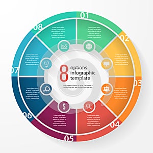 Vector business pie chart circle infographic template