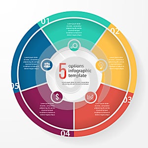 Vector business pie chart circle infographic template