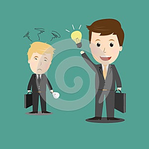 Vector of Businessman give his idea