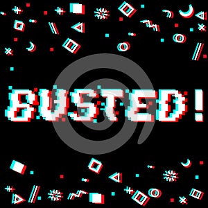 Vector busted pixel gltich