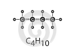 Vector Butane Chemical compound molecular formula C4H10