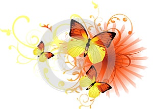 A Vector Butterfly Background
