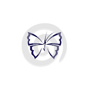Vector Butterfly conceptual simple colorful icon Logo Vector Animal Insect photo