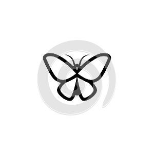 Vector Butterfly conceptual simple colorful icon Logo Vector Animal Insect photo
